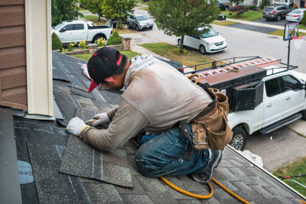 Professional Roofing technician working in Chester, CA